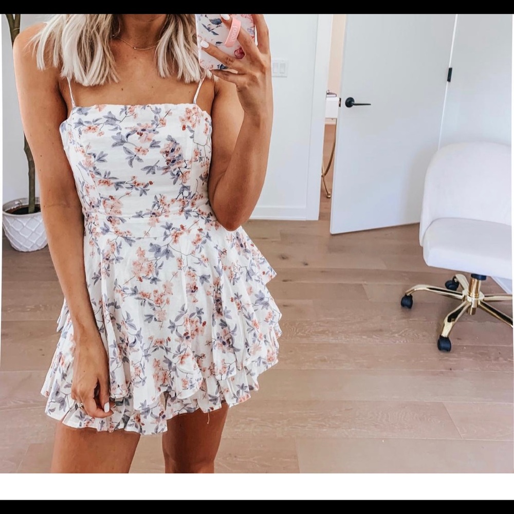 White floral romper